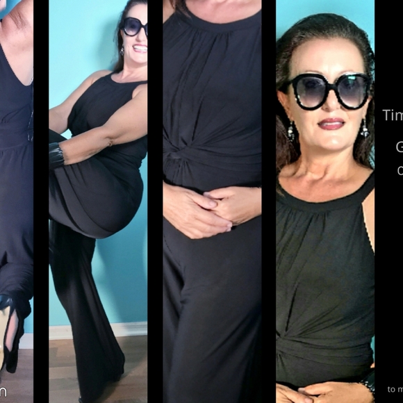 Pants - Elegant black jumpsuit .The most confortable piece